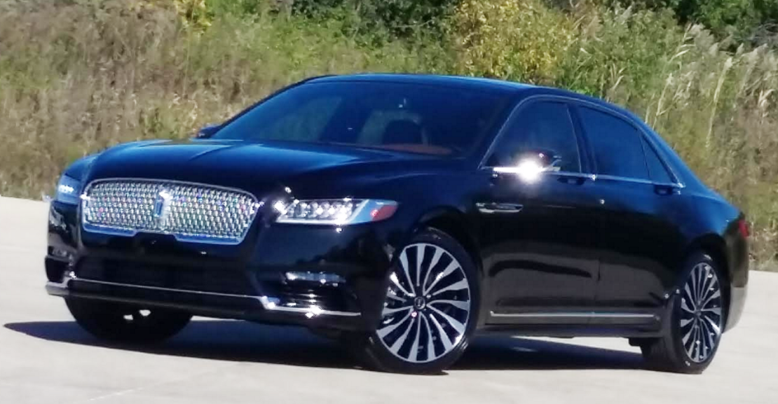 Lincoln Continental sedan on approach to SFO